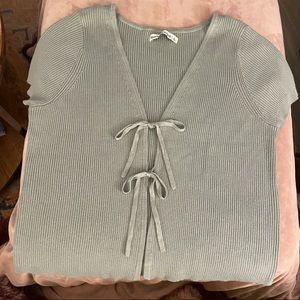 Abercrombie & Fitch Double-Tie Short-Sleeve Cardigan